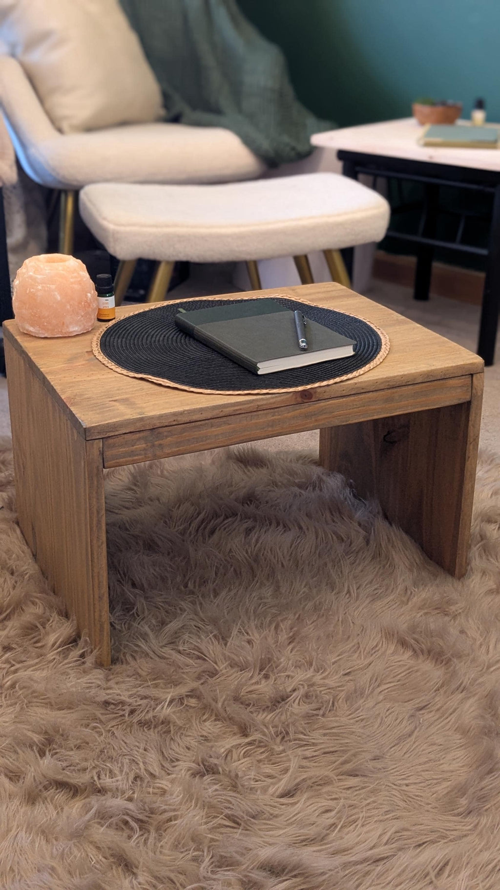 Meditation Floor Table – Spiritual Altar for Grounding