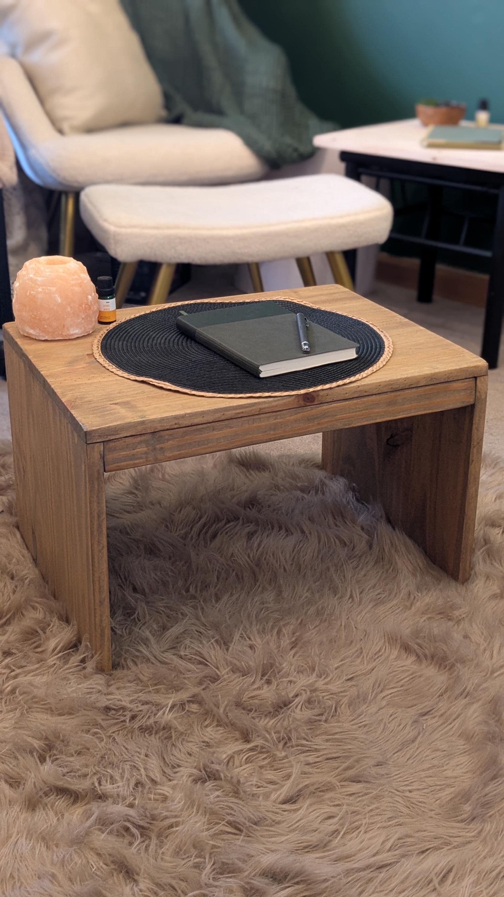 Meditation Floor Table – Spiritual Altar for Grounding