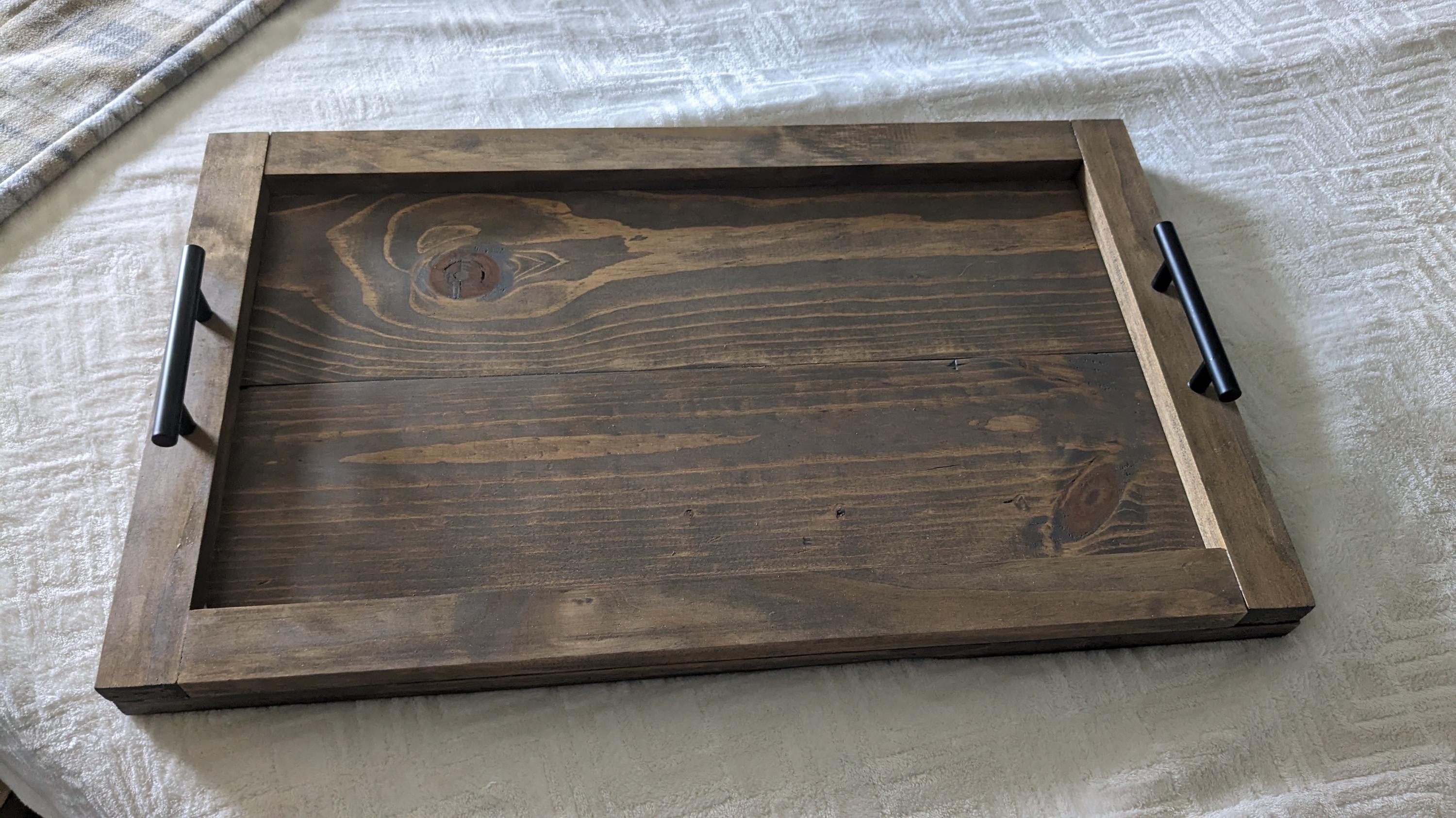 Ritual Tray with Handles - Ottoman Table Setting Centerpiece Platter Home Décor Housewarming Gift Wood Breakfast Serving Board