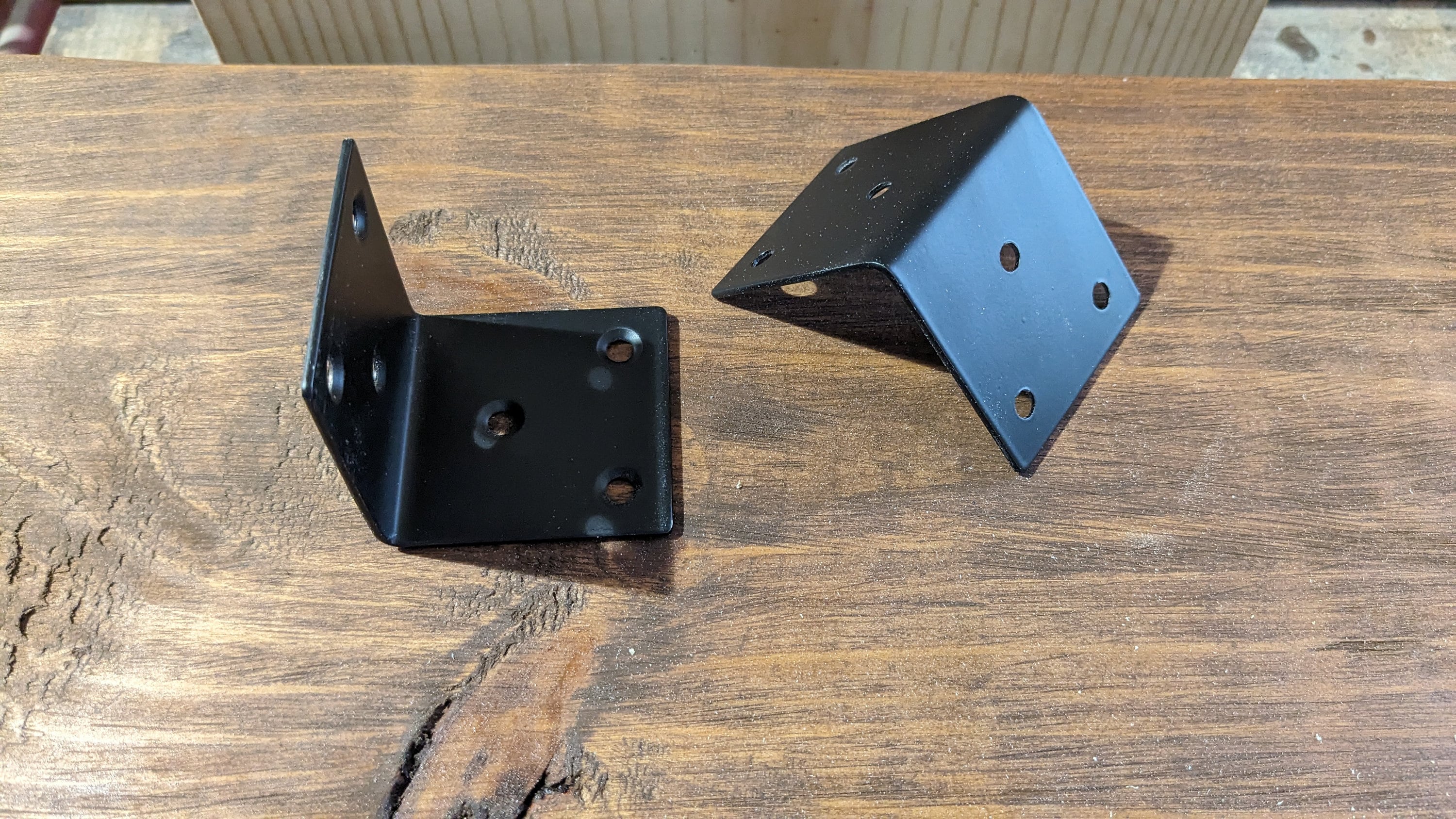 Steel Shelf Brackets: L Brace Corner Plate, Custom Paint Option