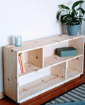 Custom Low Wood Bookcase