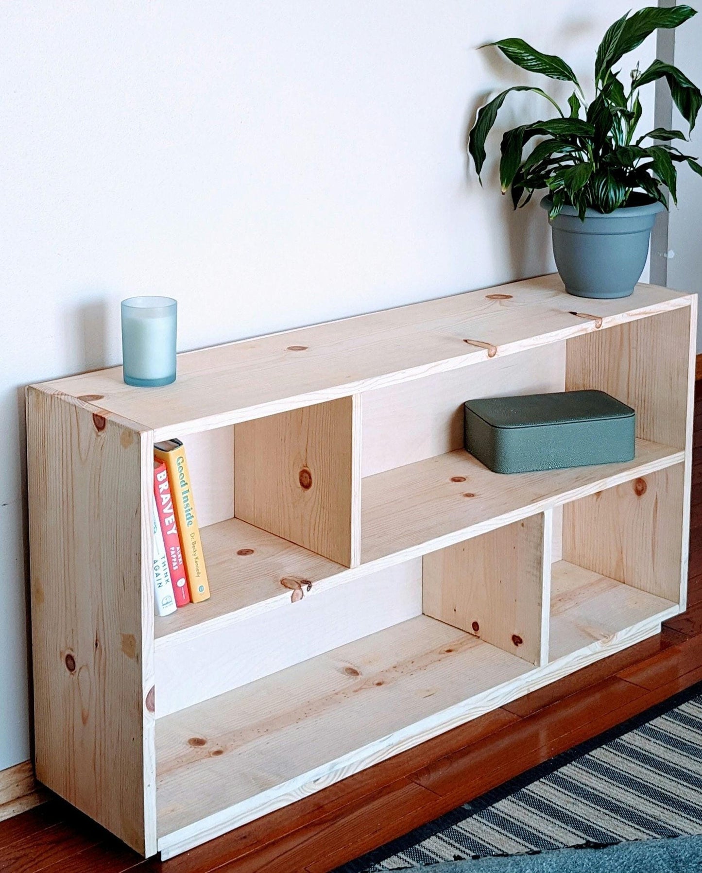Custom Low Wood Bookcase