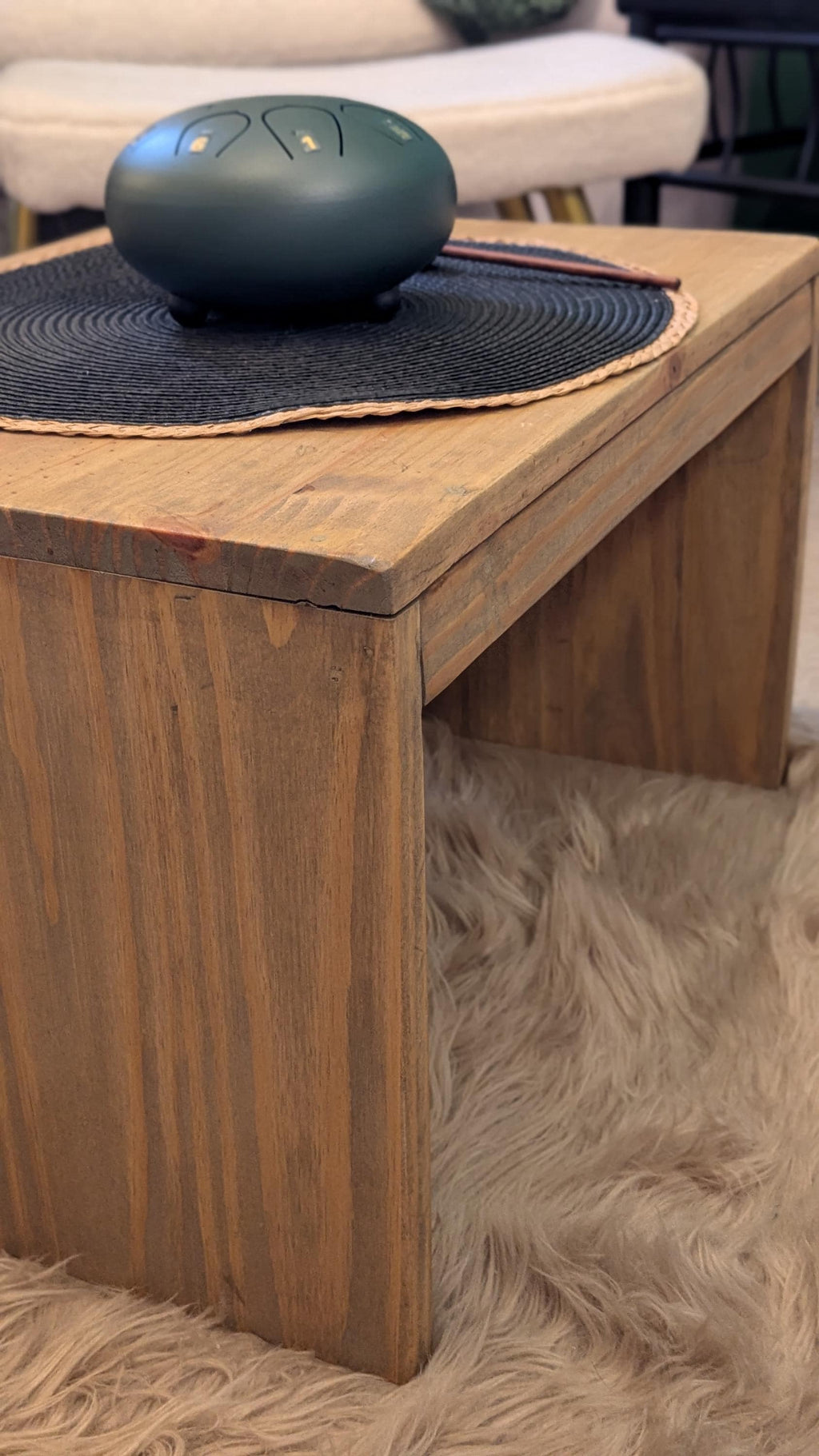 Meditation Floor Table – Spiritual Altar for Grounding