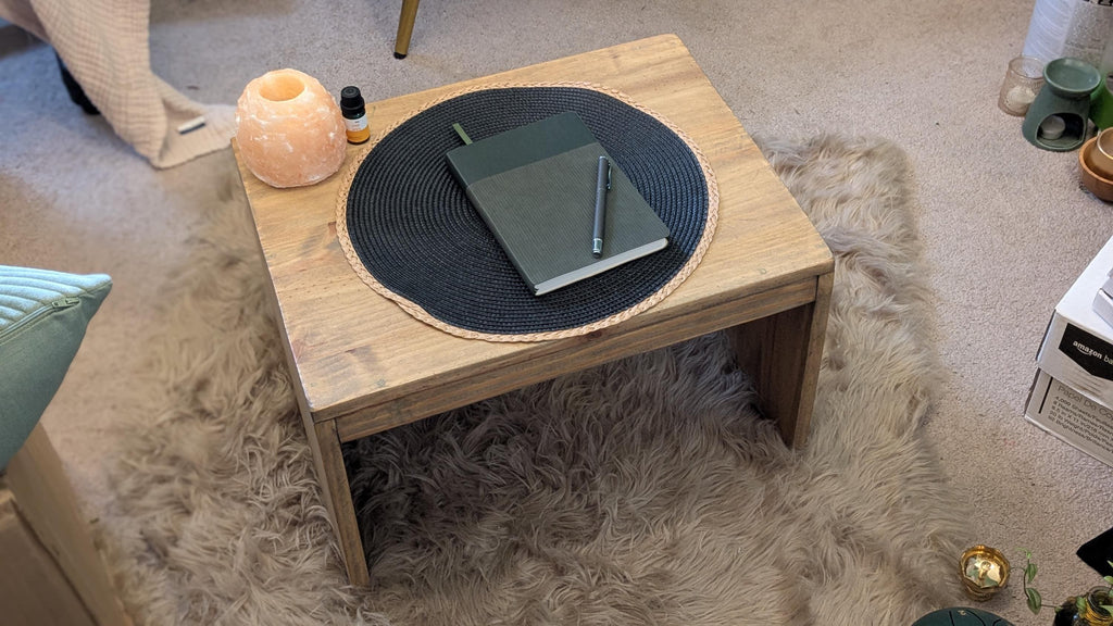 Meditation Floor Table – Spiritual Altar for Grounding