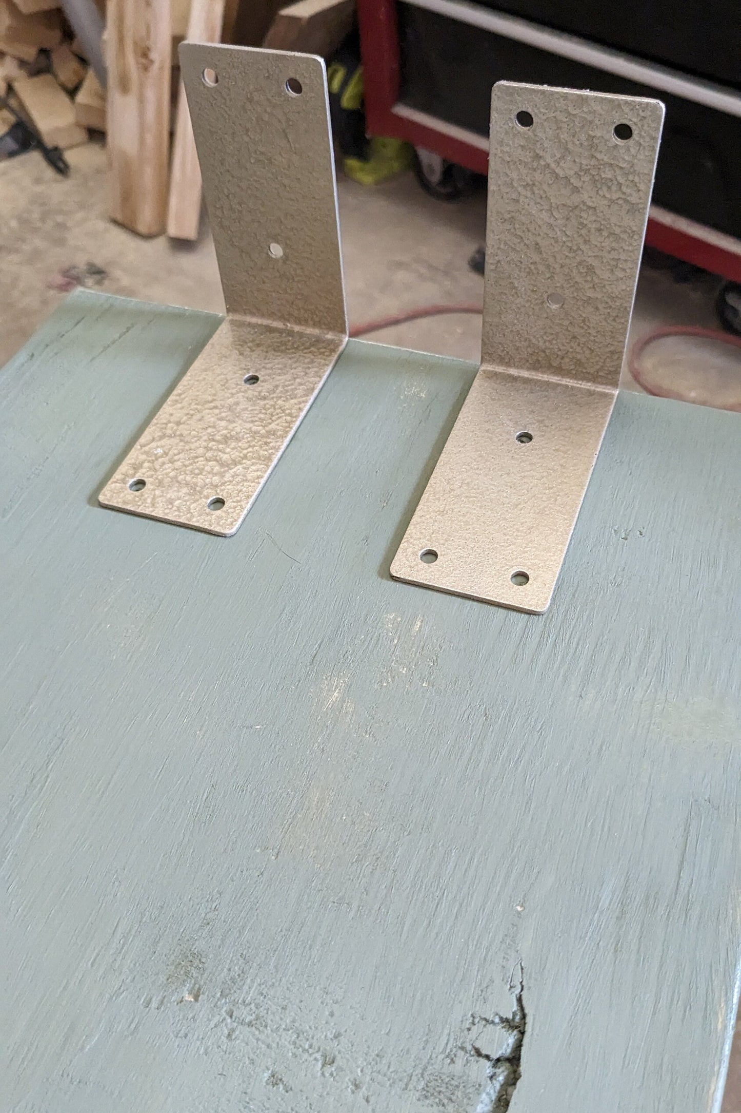 Steel Shelf Brackets: L Brace Corner Plate, Custom Paint Option