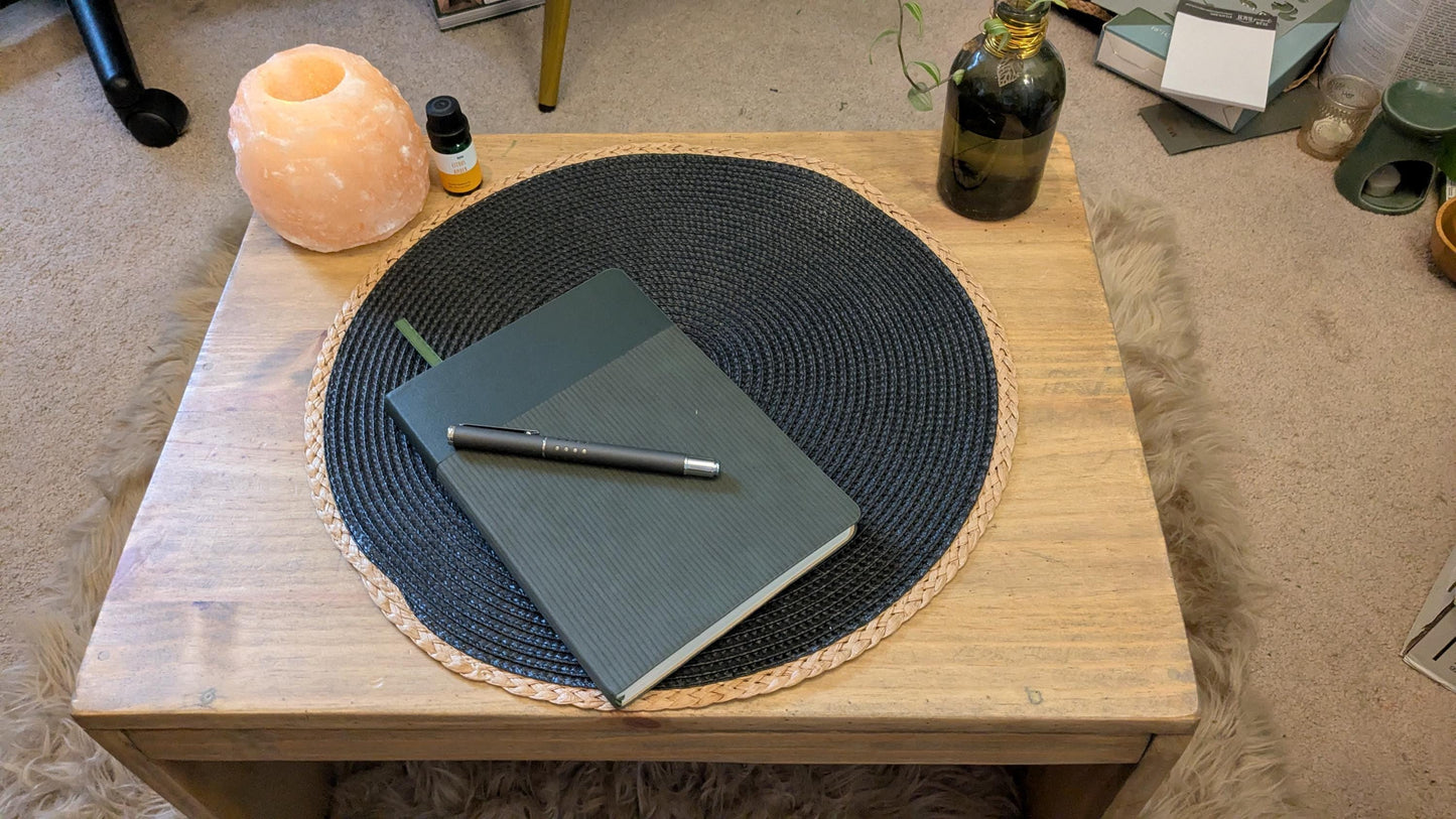 Meditation Floor Table – Spiritual Altar for Grounding