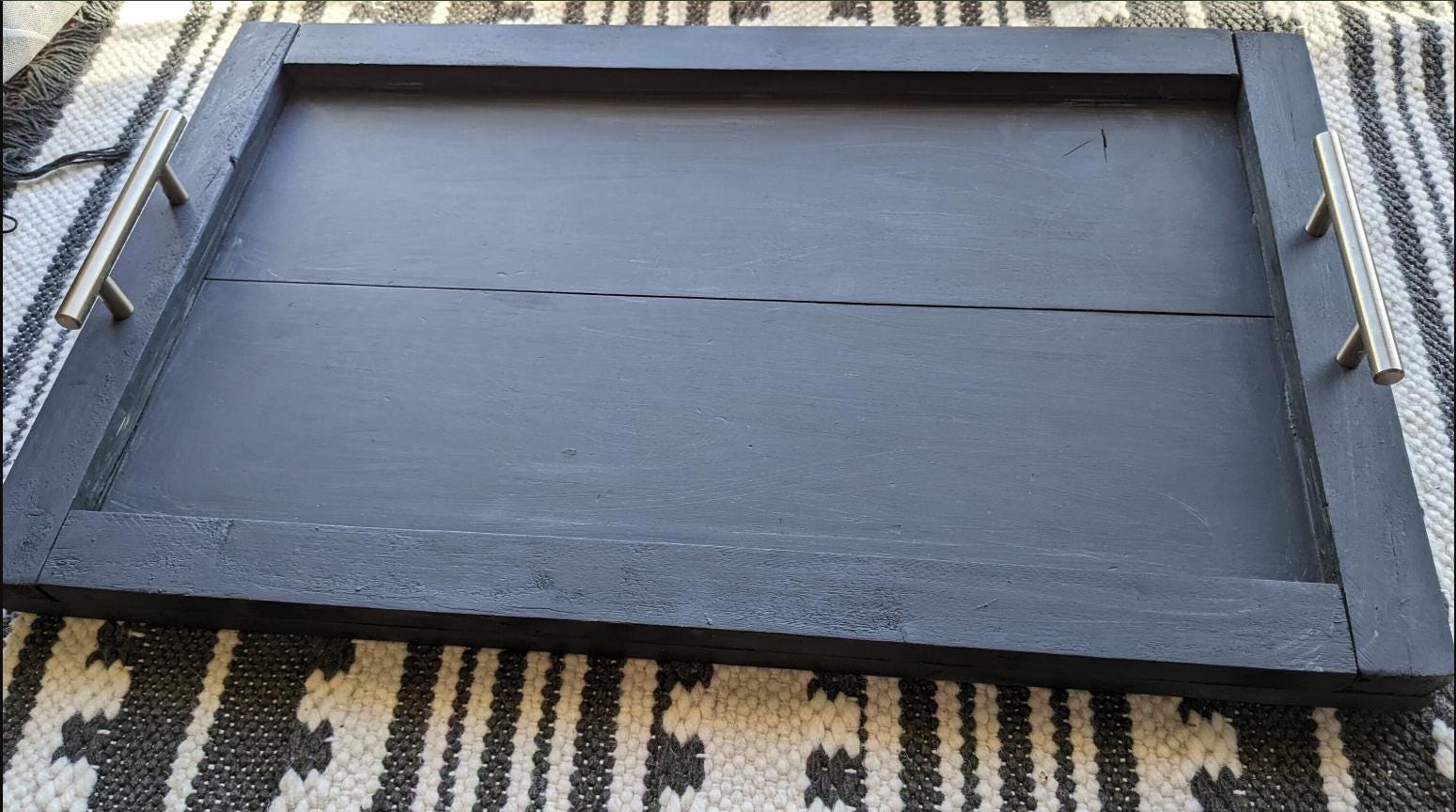 Ritual Tray with Handles - Ottoman Table Setting Centerpiece Platter Home Décor Housewarming Gift Wood Breakfast Serving Board