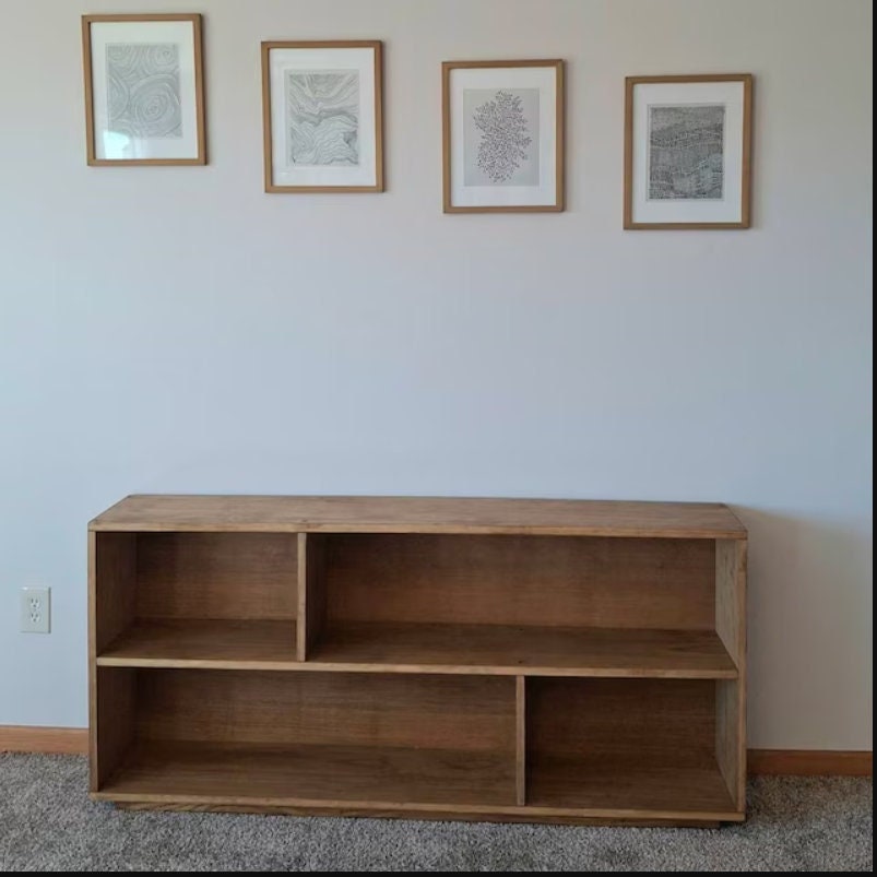 Custom Low Wood Bookcase