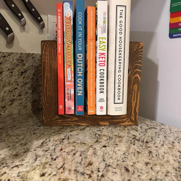 Handmade Bedside Bookcase - "To-Be-Read" Book Holder Kitchen Recipe Book Holder
