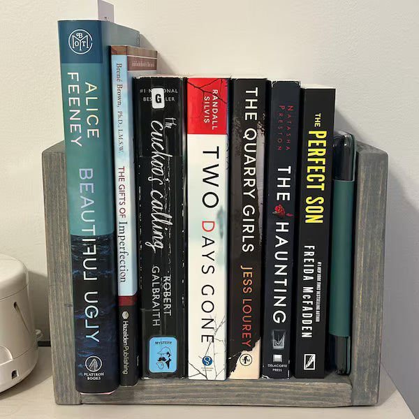 Handmade Bedside Bookcase - "To-Be-Read" Book Holder Kitchen Recipe Book Holder