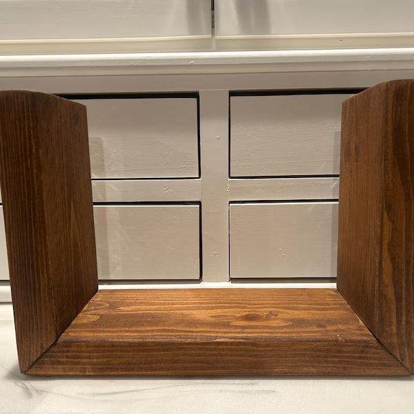 Handmade Bedside Bookcase - "To-Be-Read" Book Holder Kitchen Recipe Book Holder