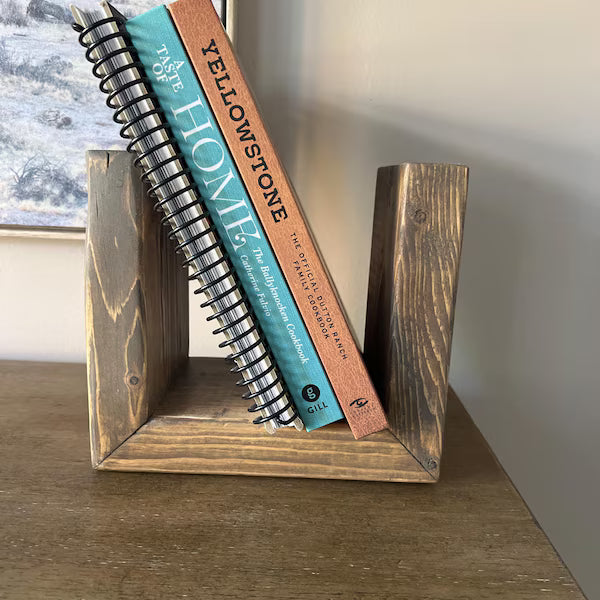 Handmade Bedside Bookcase - "To-Be-Read" Book Holder Kitchen Recipe Book Holder