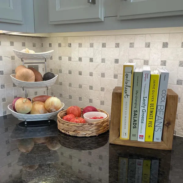 Handmade Bedside Bookcase - "To-Be-Read" Book Holder Kitchen Recipe Book Holder