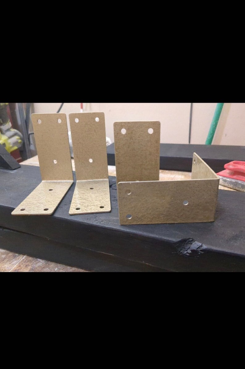 Steel Shelf Brackets: L Brace Corner Plate, Custom Paint Option