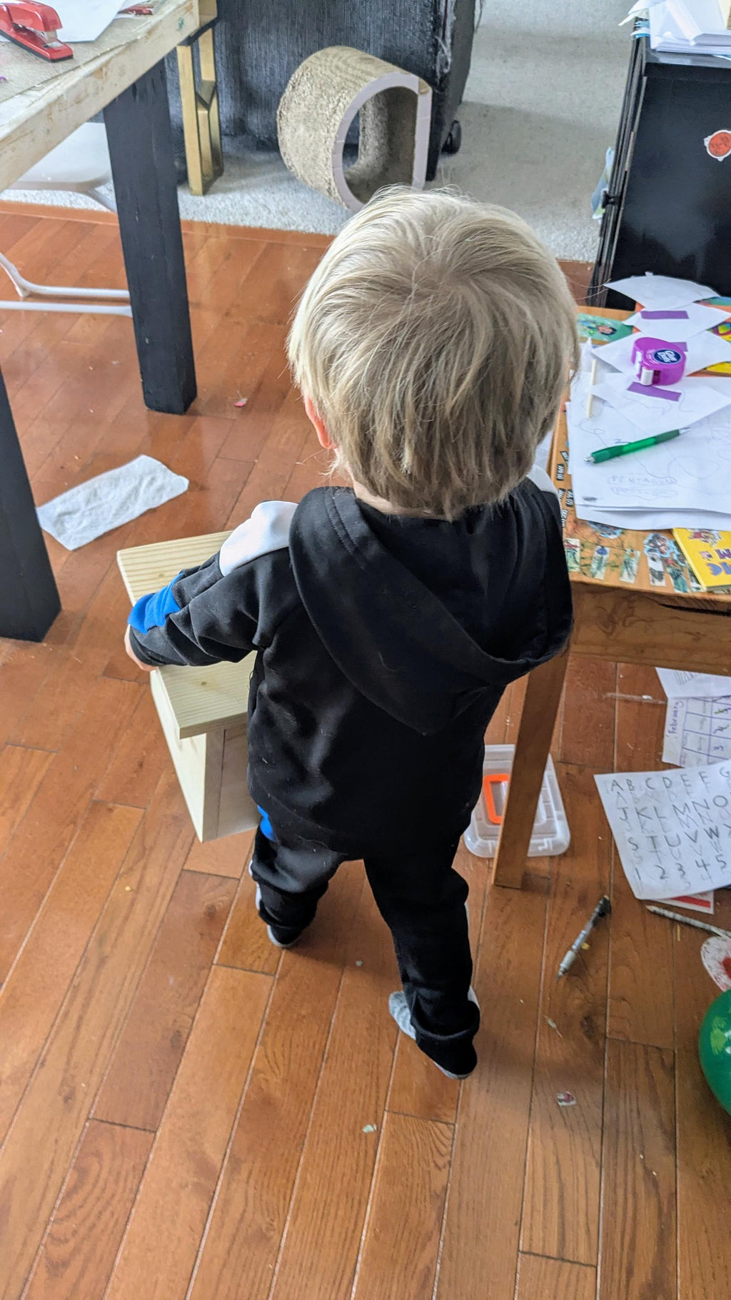 Personalized Kid Step Stool: Handmade Montessori Wooden Stool