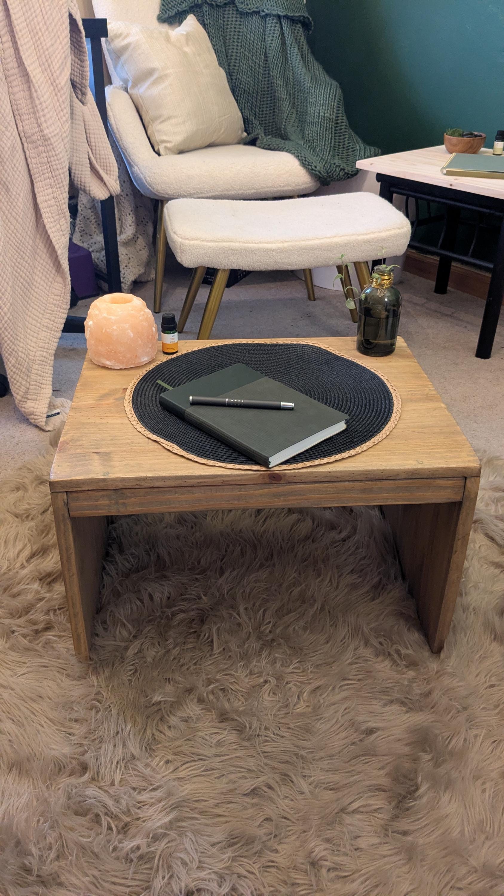 Meditation Floor Table – Spiritual Altar for Grounding