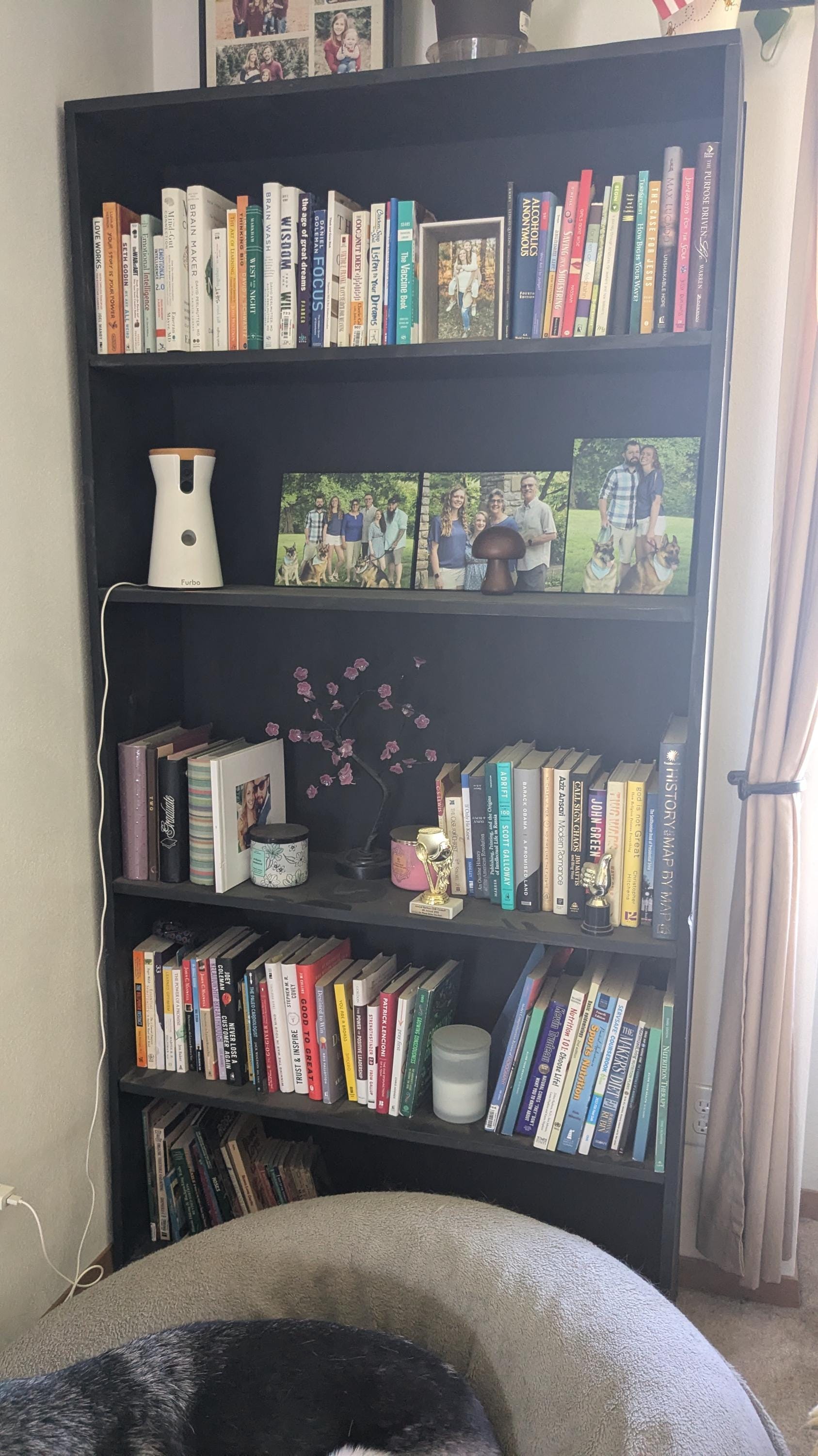 Custom Handmade Vertical Wood Bookcase: Stackable Wall Storage