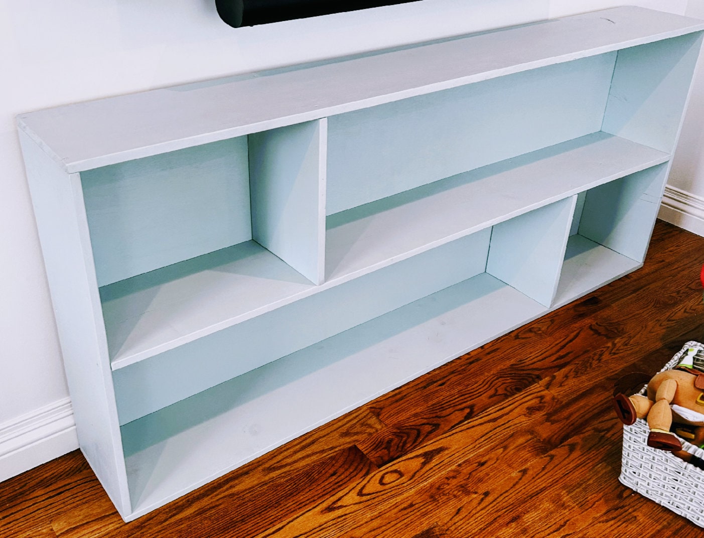 Custom Low Wood Bookcase