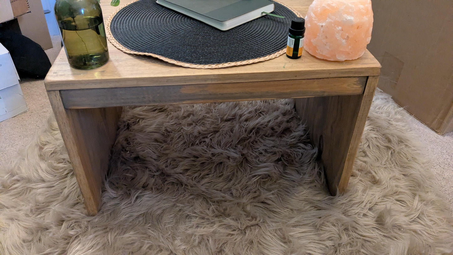 Meditation Floor Table – Spiritual Altar for Grounding